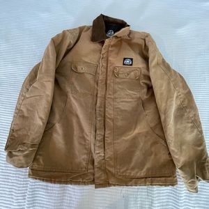 Vintage 90’s Polar King Jacket Mens XL Barn Coat Quilted Corduroy Collar Brown